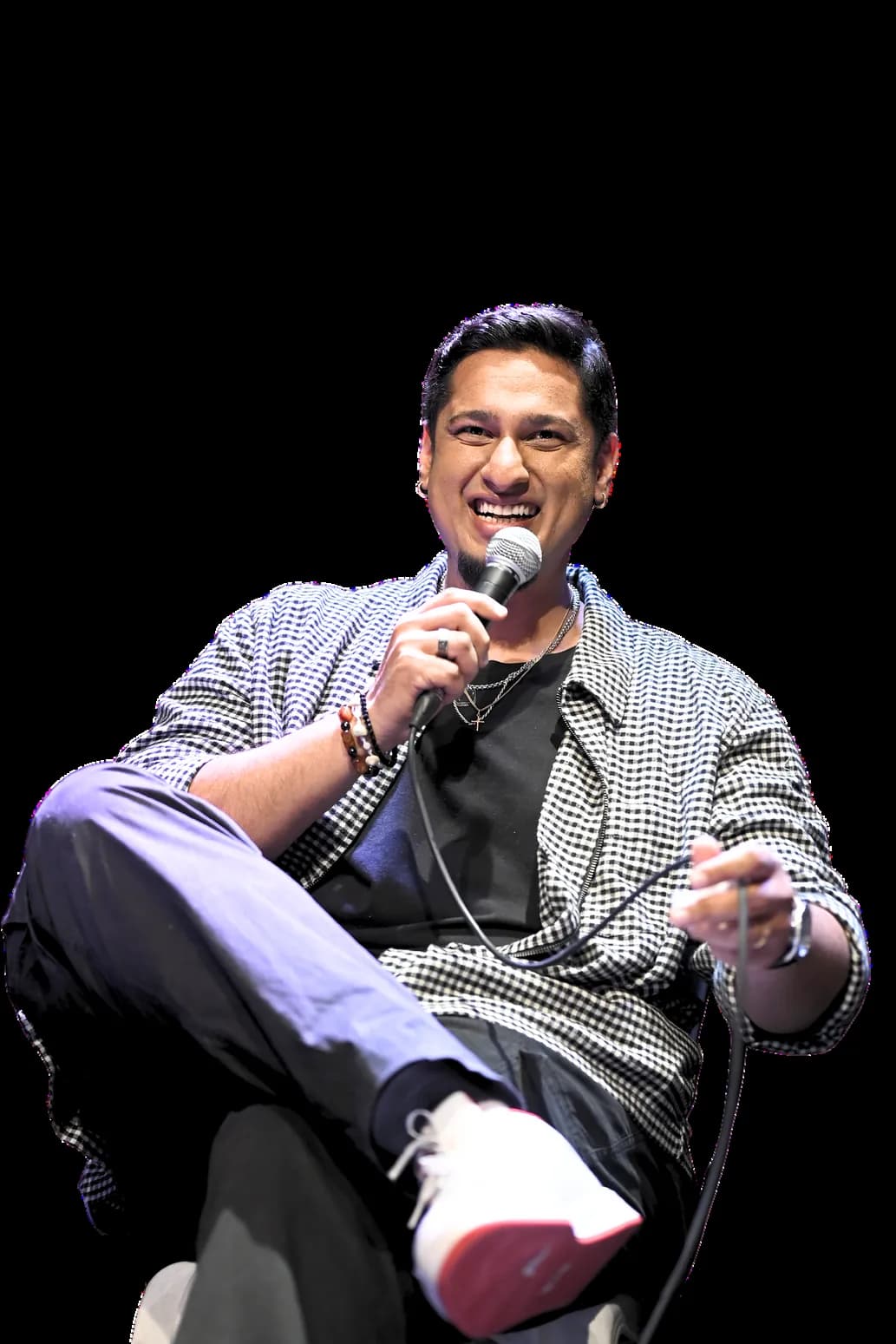 A panelist speaking during the discussion segment