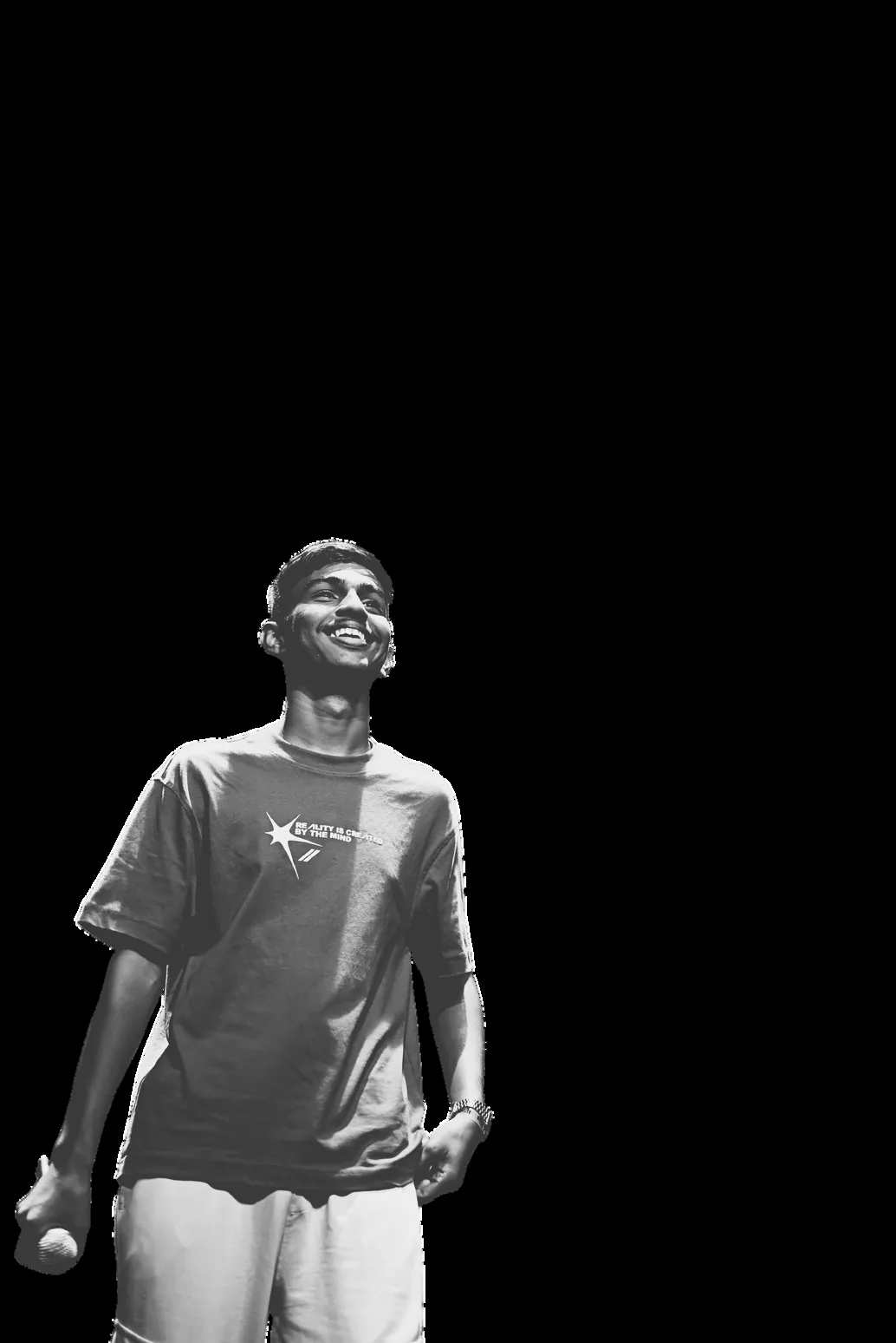A performer stepping into the spotlight